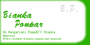 bianka pompar business card